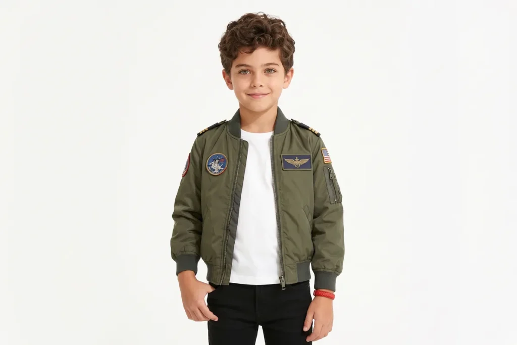 Bomber Jacket — Boys' Collection kidswear catalogue direction