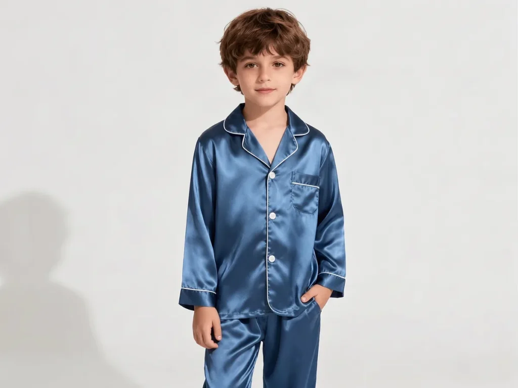 Silk Pajamas — Boys' Collection kidswear catalogue direction