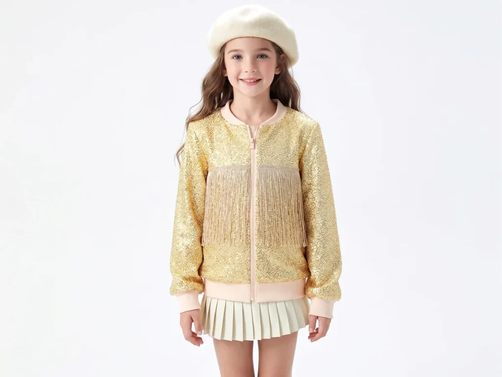 Sequined Jacket — Girls' Collection kidswear catalogue direction