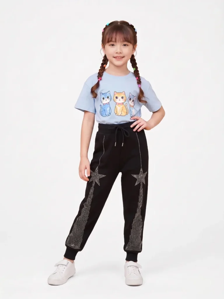 Beaded Pants — Girls' Collection kidswear catalogue direction