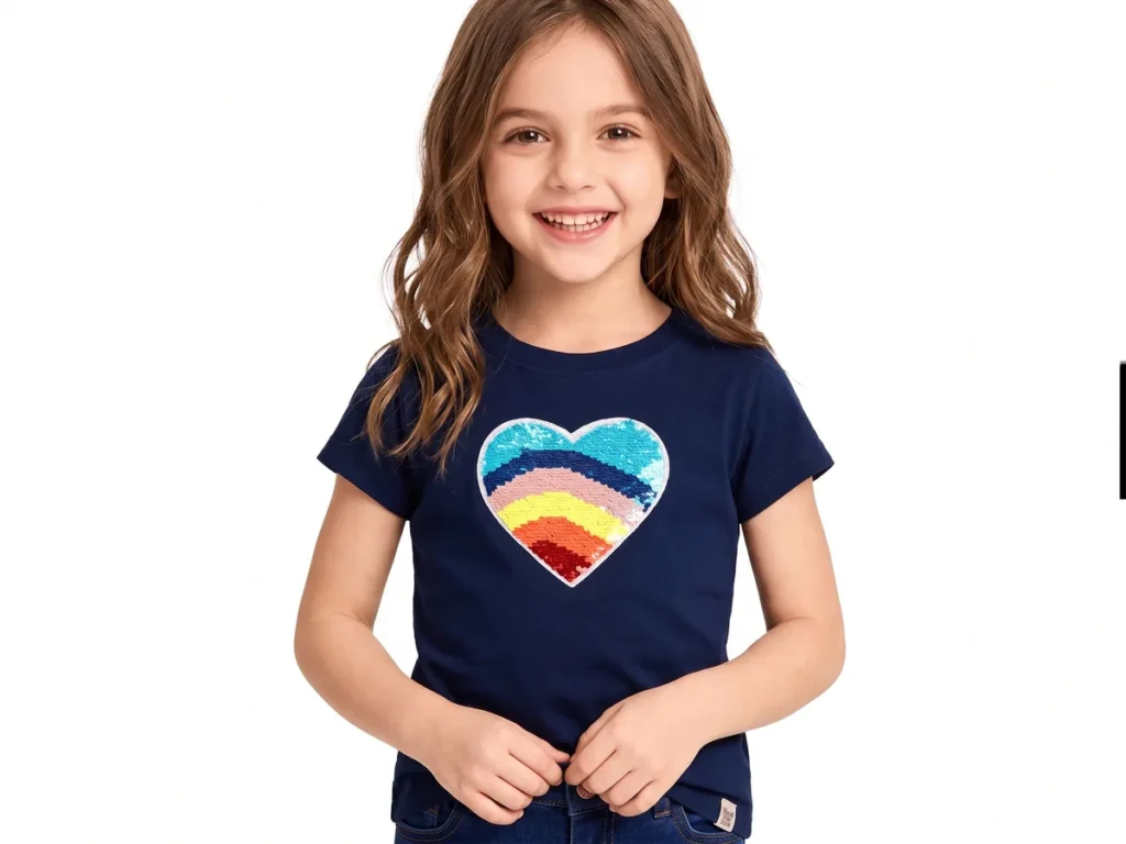 Sequined T-shirt — Girls' Collection kidswear catalogue direction