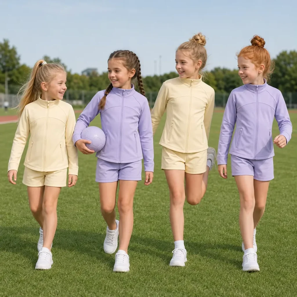 Outdoor Yoga Wear — Girls' Collection kidswear catalogue direction