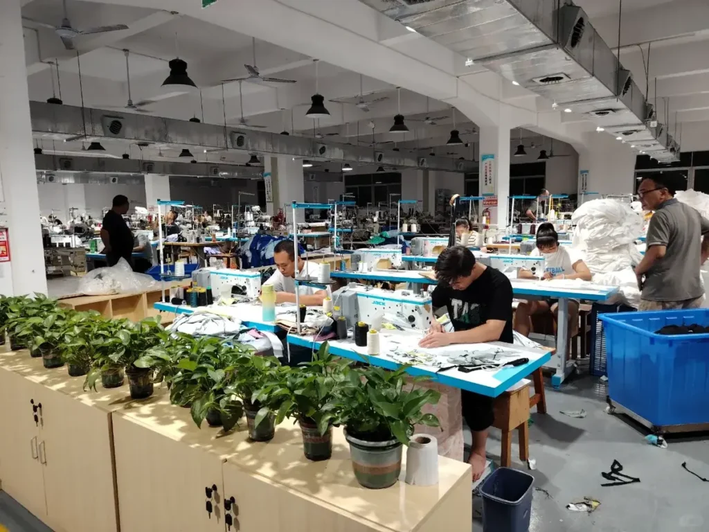 Garment sewing production line