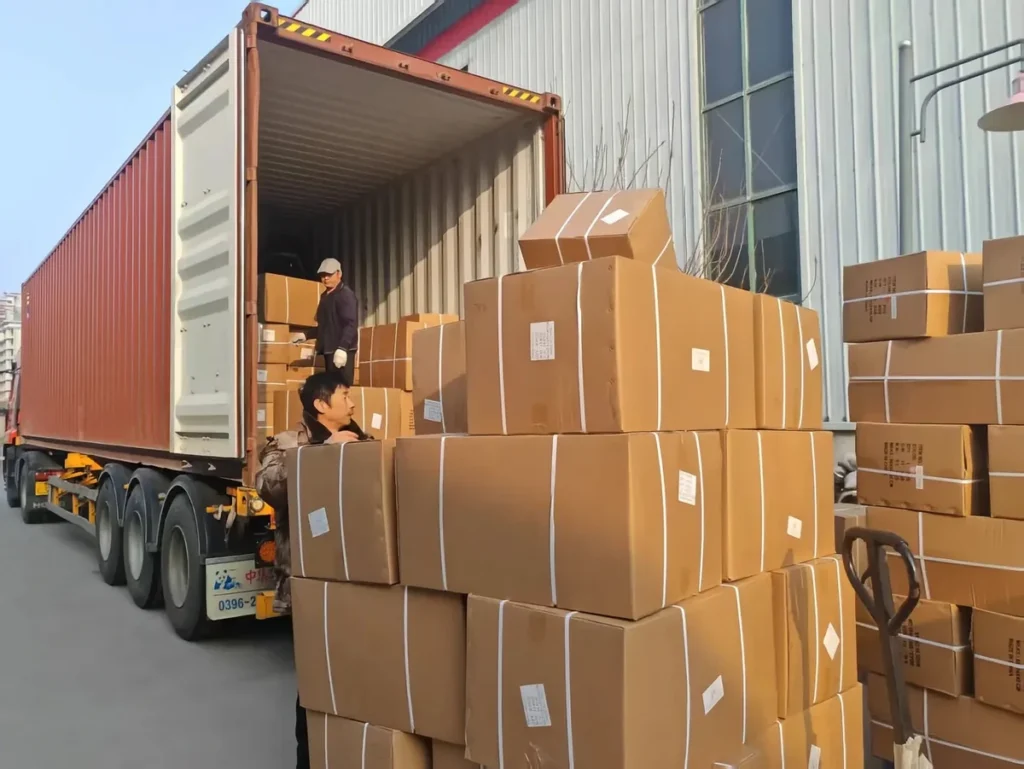 Cartons being loaded for shipment