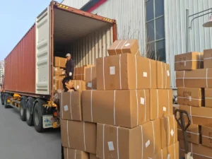 Cartons being loaded for shipment